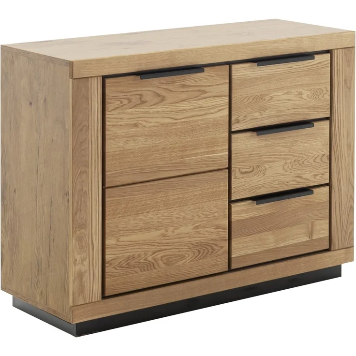 Kommode >GRENO< in Wildeiche geölt, Wildeiche teilmassiv - 107x80x40cm (BxHxT) – Bild 1