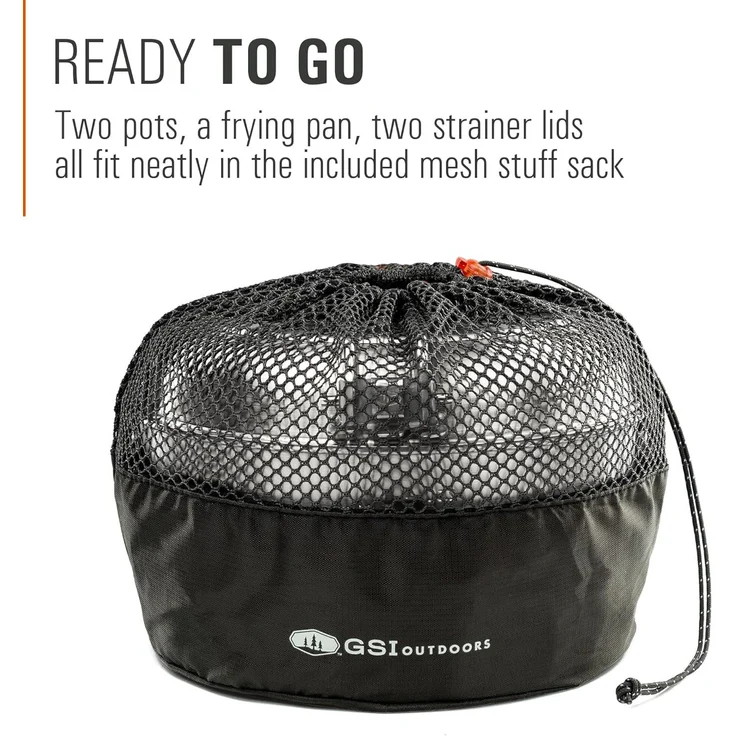 GSI Outdoors 68183 Set Edelstahl Silber Orange Silikon Edelstahl – Bild 3