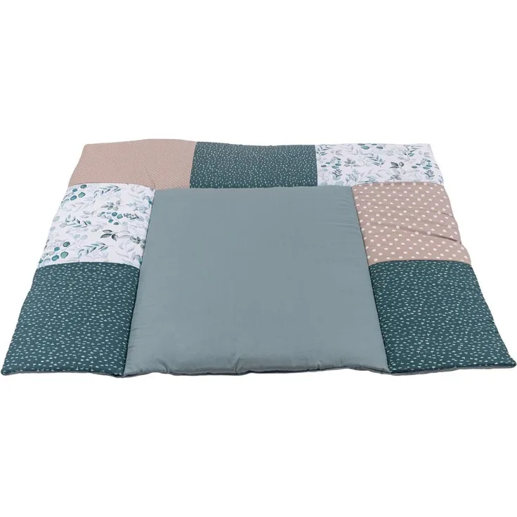 ULLENBOOM ® Wickelauflage 85x75 cm Eukalyptus (Made in EU) - Wickelunterlage Waschbar und für Unterwegs geeignet, Bezug: 100% OEKO TEX Baumwolle, Wickeltischauflage 75x85
