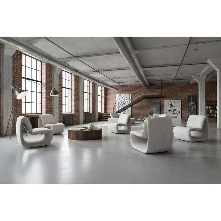 KAWOLA Loungesessel HAZEL Bequemer Loungesessel – S-Form Design, Webstoff vorn, Kunstleder hinten. Kompakt. Pflegeleicht. Modern. – Bild 7