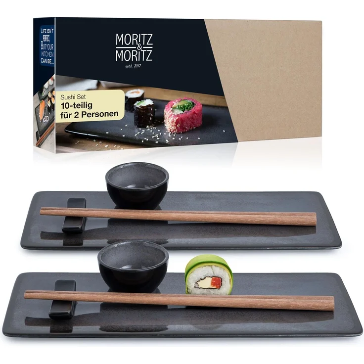 Moritz & Moritz VIDA 10tlg Sushi Set Anthrazit – Bild 1