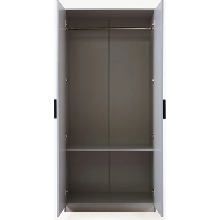 Kleiderschrank Eiselfing 176x80x52 cm 1 Fach Grau [en. casa] – Bild 6