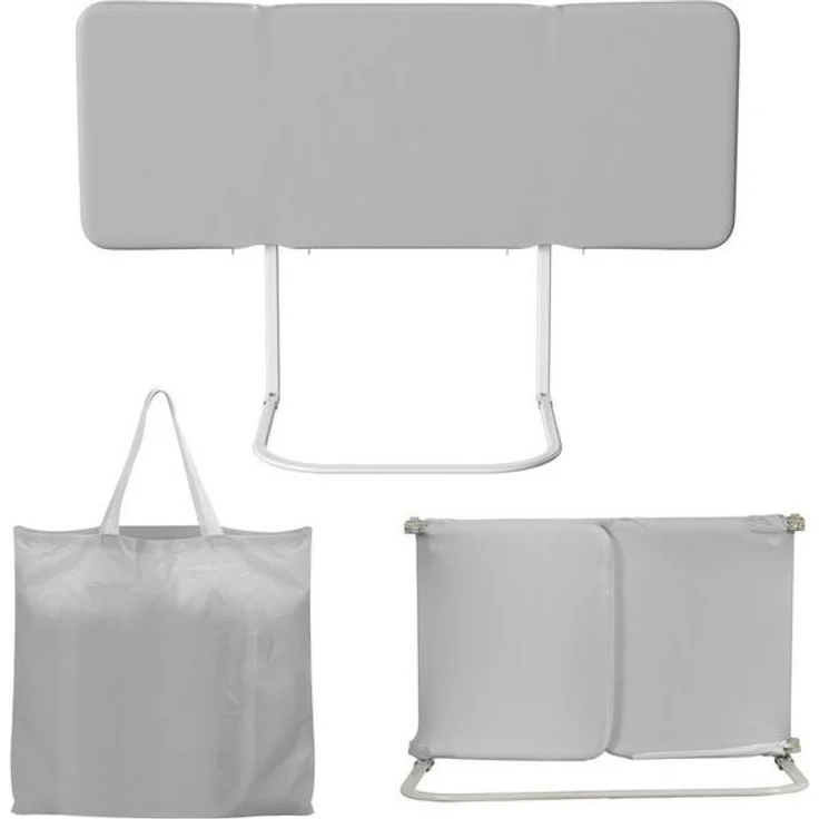 Clanmacy Bettschutzgitter Bettschutzgitter 120cm 2 Stück Grau Faltbar Höhenverstellbar Tasche (2 St) – Bild 4