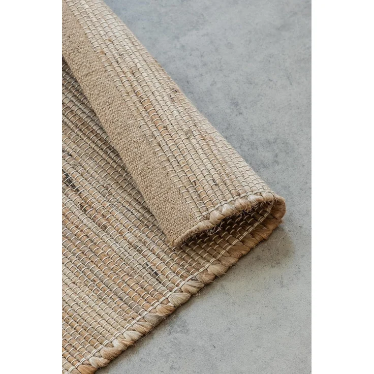 HANSE Home Teppich Dhaka Juteteppich, rechteckig, Höhe: 5 mm, Läufer, handgewebt, Jute, Wolle, Natur, Wohnzimmer, Flur, Klassisch – Bild 5