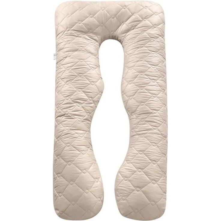 SEI Design Stillkissen Seitenschläferkissen Bodypillow Beige - Körperkissen, Schwangerschaftskissen mit Bezug, 1-tlg, gesteppt mit 2 Reißverschlüssen – Bild 4