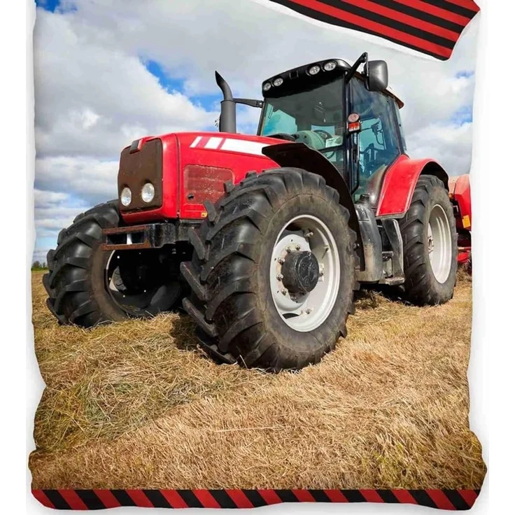 Carbotex Bettwäsche Roter Traktor - Wende-Bettwäsche-Set, 135x200 & 80x80 Trecker, Baumwolle, 100% Baumwolle – Bild 3