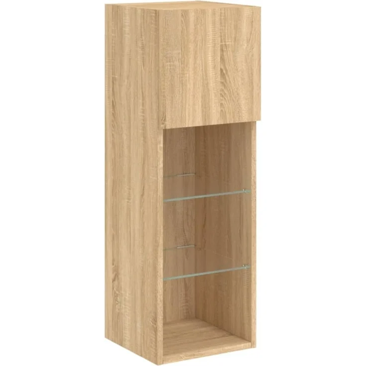 vidaXL 6-tlg. Wohnwand mit LED-Beleuchtung Sonoma-Eiche Holzwerkstoff 3216624 – Bild 4