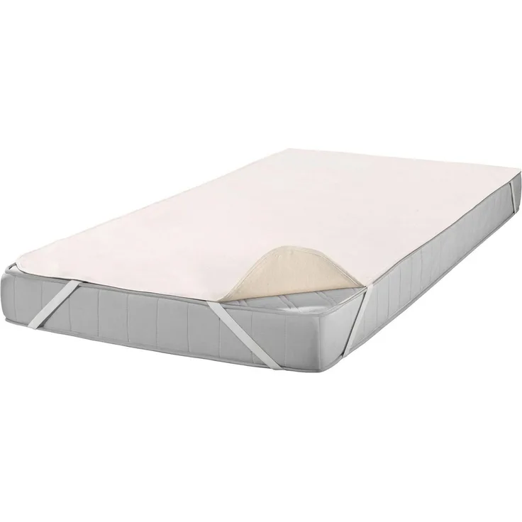 SETEX Kalmuck Matratzenschutz, 140x220 cm, Eckgummis, 100 % Baumwolle, Classic, Beige, 2107140220001001