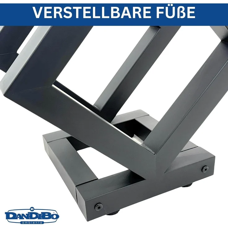 DanDiBo Kaminholzregal Innen Metall Schwarz Würfel Quadratisch 96606 Brennholzregal Holzaufbewahrung Kaminholzständer Feuerholzregal – Bild 4