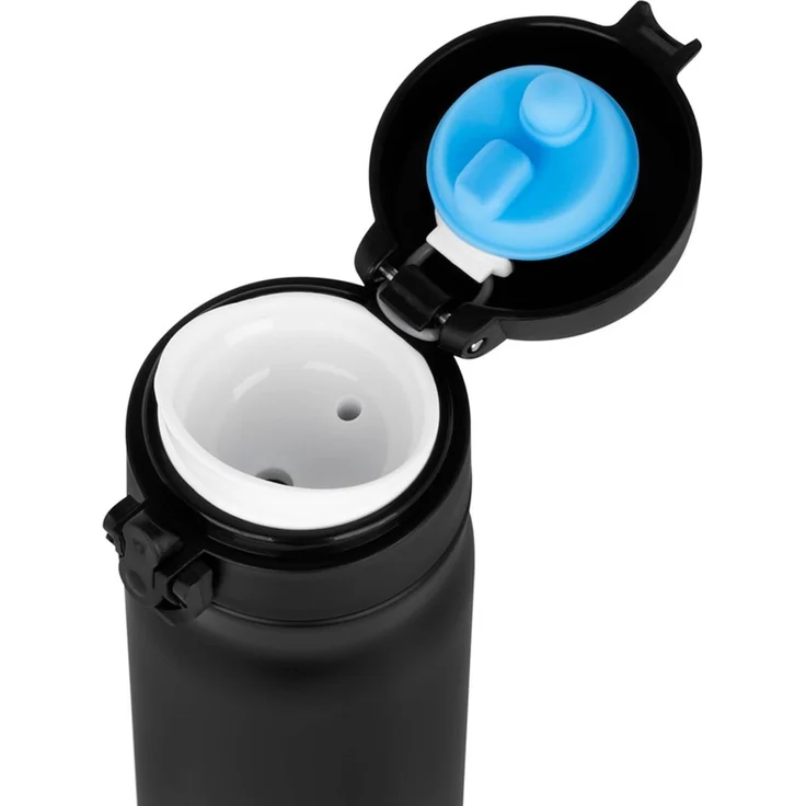 NOVEEN Matte Edelstahlflasche | 400 ml, Schwarz – Bild 3