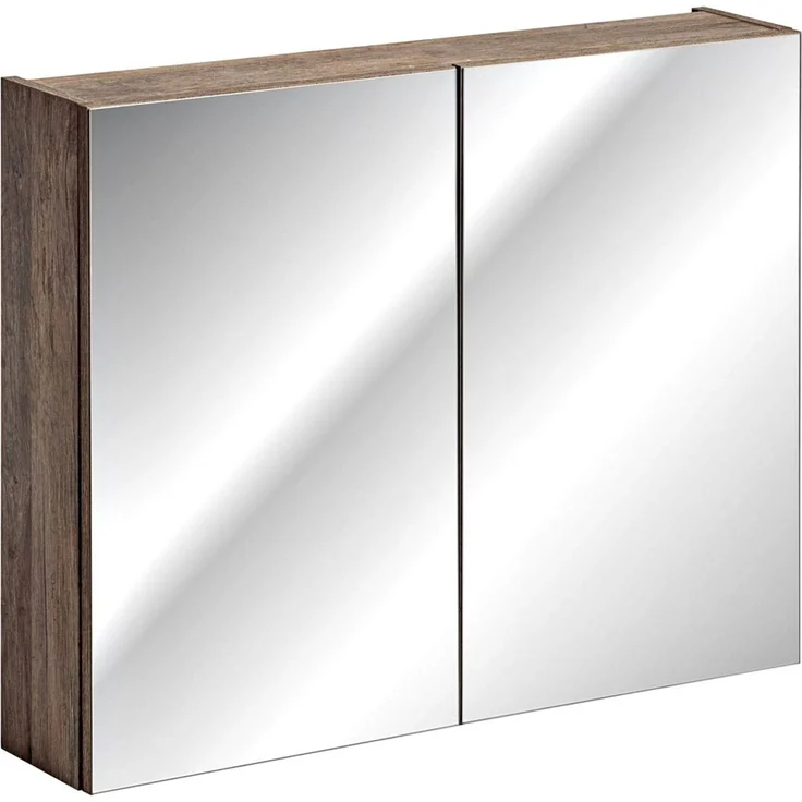 Spiegelschrank 80 cm mit LED-Beluchtung und 2 Türen PUEBLA-56 in Vintage Eiche – Bild 2