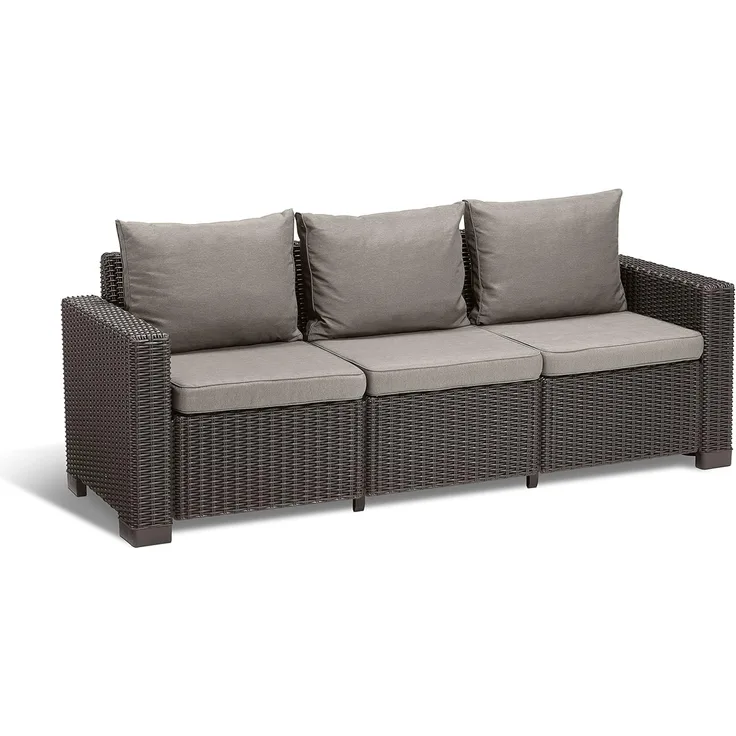 Allibert Gartensofa mit Auflage grau