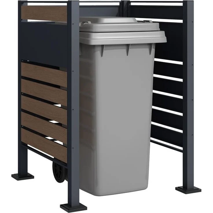 Mülltonnenverkleidung Mülltonnenbox Mülltonnenzaun 120 cm Garten Sichtschutz – Bild 6