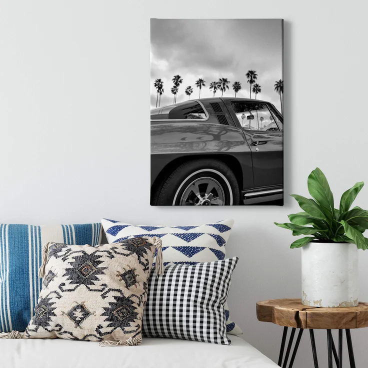 Leinwandbild Fahrzeuge Grau Schwarz 50x70 DD123136 Wandbild Leinwand Auto – Bild 2