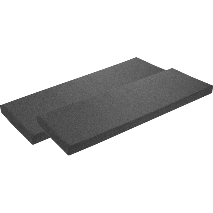 sleepling 2er Set Bankauflage 200x40 cm dunkelgrau, Sitzkissen Outdoor & Indoor, Bankpolster, Bezug waschbar, Unterseite Antirutsch, Made in EU – Bild 1
