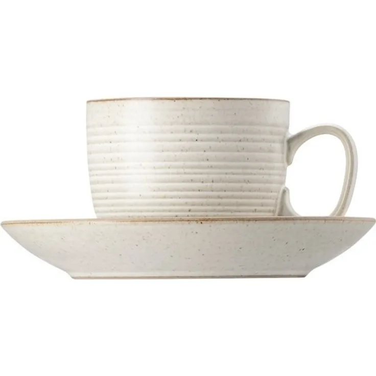 Thomas Porzellan Tasse Nature Sand Cappuccinotasse 2tlg, Steinzeug