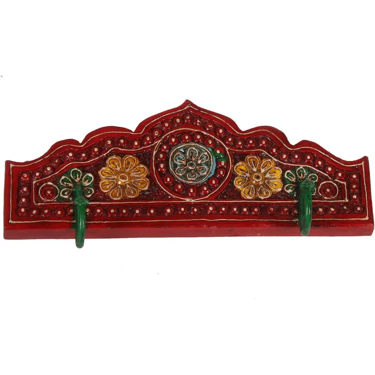 Orientalischer Kleiderhaken Taj Mahal Rot