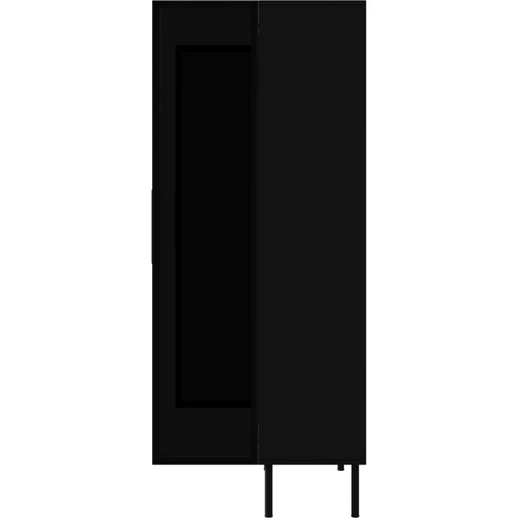 ZUBALIYA Vitrine, mit Schubladen, mit Stauraum, mit LED-Beleuchtung, mit App-Steuerung, H 170 × T 36 × B 70 cm, Schwarz, MDF / Spanplatte – Bild 23