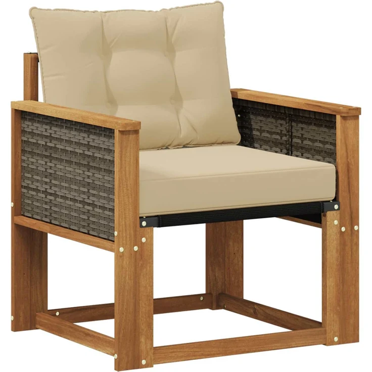 vidaXL Outdoor Mittelsofa Massivholz Akazie Natur 3438865 – Bild 2