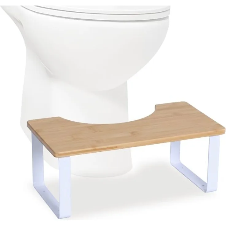 Toilettenhocker Bambus & Metall 10052379