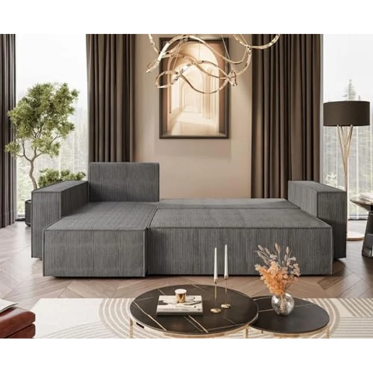 Lookway Ecksofa Gepolstertes CARLOS L-Form, Schlaffunktion – Bild 4