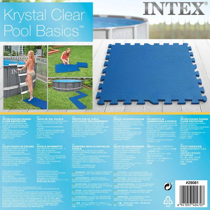 Intex Pool-Bodenschutzfliesen 8 Stk. 50x50 cm Blau 3202858 – Bild 5