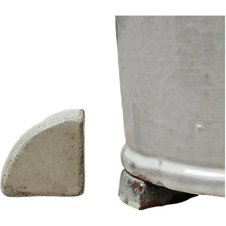 Teramico Blumentopfuntersetzer 4 Untersetzer für Blumentopf, Grau-Weiß, 9 x 9 x 2 cm, Hochwerti, Zubehör für Alle Holzkisten 50 x 40 x 30 cm, 100% Frostfest – Bild 1
