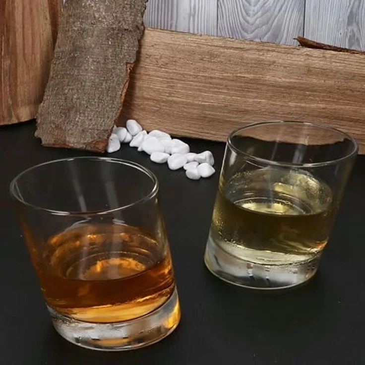 MamboCat Whiskyglas 6x Pisa Whisky-Gläser 250ml Tumbler D.O.F. Glas Scotch dicker Boden, Glas – Bild 3