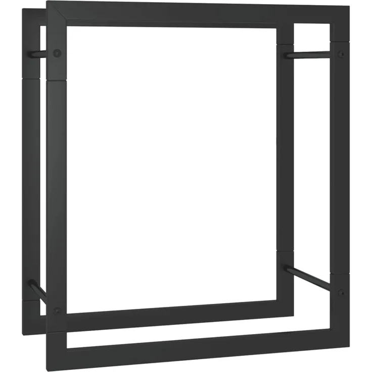 vidaXL Brennholzregal, Stahl schwarz matt, 56 x 28 x 50 cm – Bild 2