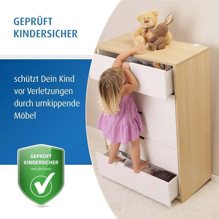 Reer Kippsicherung weiß, 2 Stück – Bild 2