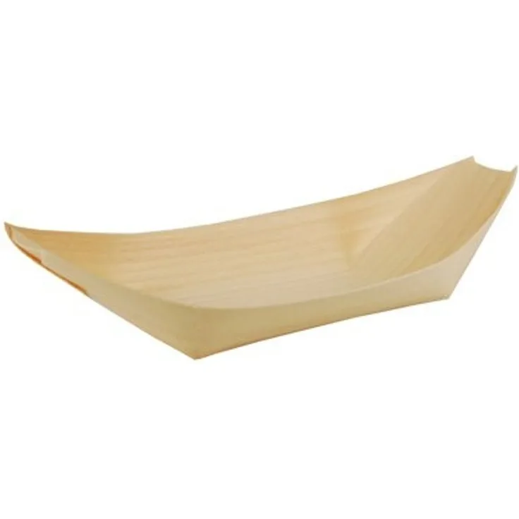 50 Fingerfood - Schalen, Holz "pure" 21,5x10 cm "Schiffchen"
