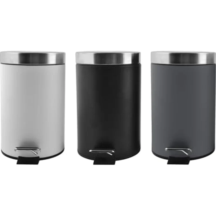 HomeLine 12 L Tretmülleimer Tret-Abfalleimer Mülleimer 613-400543 grau – Bild 5