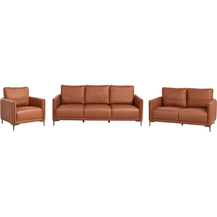 Sofa Set 6-Sitzer CILENS Stoff Goldbraun