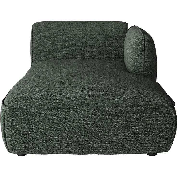 Vente-unique - CAMILIO Chaise longue Stoff Grün - B 165 cm x H 74 cm x L 107 cm
