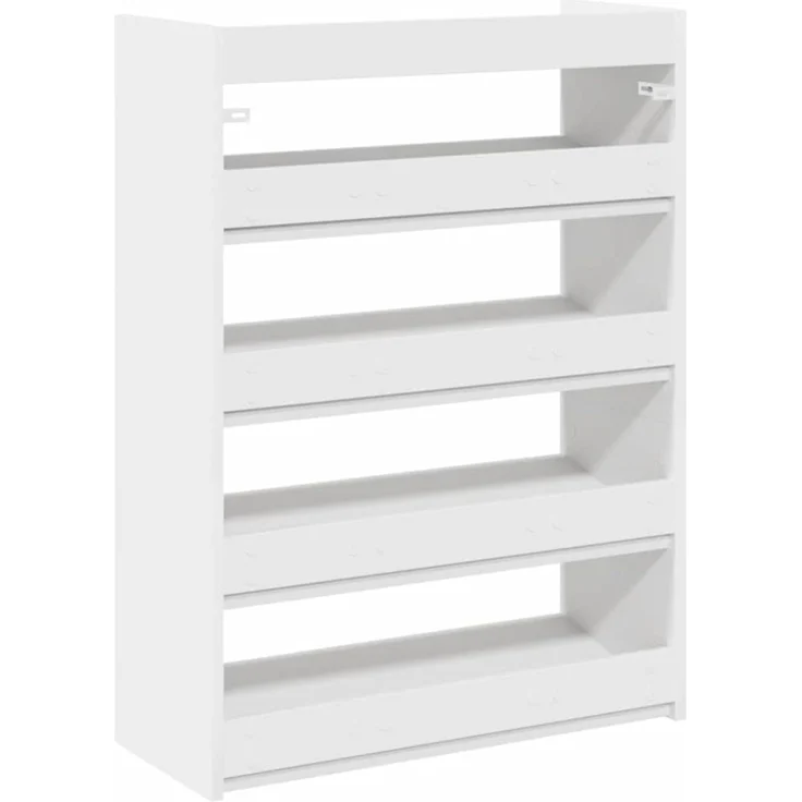 vidaXL Schuhregal Weiß 60x25x81 cm Holzwerkstoff 859878 – Bild 5