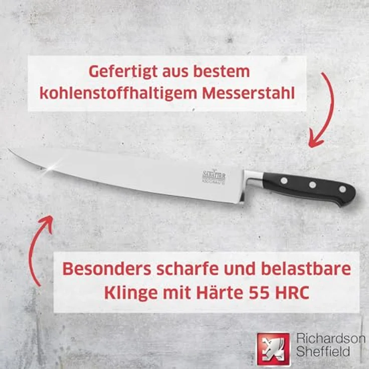 Richardson Sheffield V SABATIER Kochmesser 10" – Bild 3