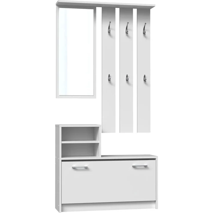 TOPESHOP GARDEROBEN-SET TRAUMGARDEROBE Laminierte Spanplatte 16mm Weiß (H 180 x T 24 x B 85 cm) – Bild 1
