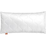 sleepling 190002 Basic 100 Kopfkissen | Ökotex | waschbar bis 60 Grad | Made in EU | Füllmengengarantie | Größengarantie | 40 x 80 cm, weiß