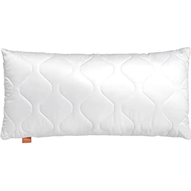 sleepling 190002 Basic 100 Kopfkissen | Ökotex | waschbar bis 60 Grad | Made in EU | Füllmengengarantie | Größengarantie | 40 x 80 cm, weiß