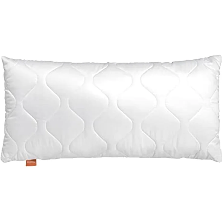 sleepling 190002 Basic 100 Kopfkissen | Ökotex | waschbar bis 60 Grad | Made in EU | Füllmengengarantie | Größengarantie | 40 x 80 cm, weiß – Bild 1