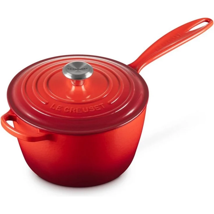 LE CREUSET Kasserolle Stielkasserolle, Rund, Gusseisen, Ø 20 cm, 3,61 kg, Kirschrot, 21181200602430 – Bild 3