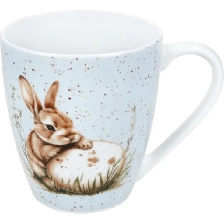 Ritzenhoff & Breker Becher Ritzenhoff Kaffeebecher Bunny blau 300 ml Porzellan Hase Ostergeschirr, Porzellan