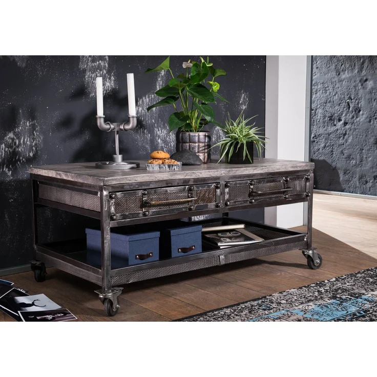 Couchtisch Mango 110x60x50 grau lackiert HEAVY INDUSTRY #122 – Bild 8