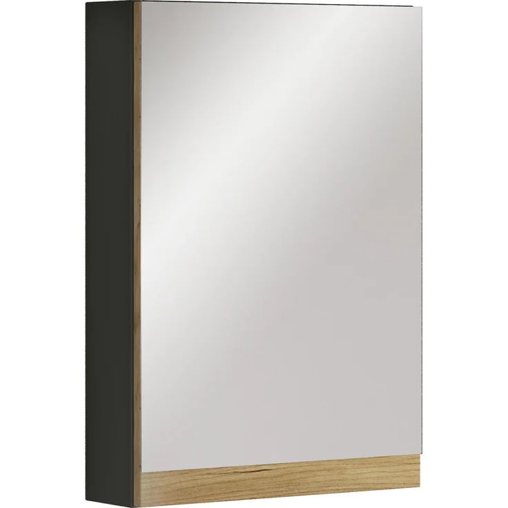 VCM Badmöbel Spiegelschrank Cosila 921822 Anthrazit / Honig-Eiche H. 58 x B. 40 x T. 13 cm – Bild 1