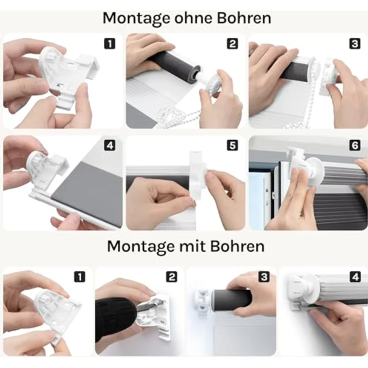 Doppelrollo, Woltu, Lichtschutz, Lichtschutz, Rollos für Fenster und Türen, verdunkelnd – Bild 8