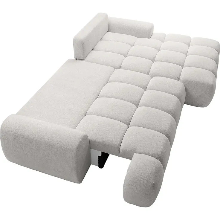 Vente-unique - FARNETA Sofa Stoff Grau - B 177 cm x H 86 cm x L 280 cm – Bild 4