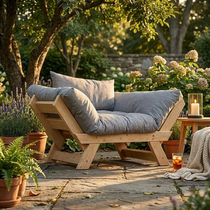 Skye Decor 'CPT8143-140' Garten-Sessel, Natur / Grau, 108-140 x 75 cm – Bild 2