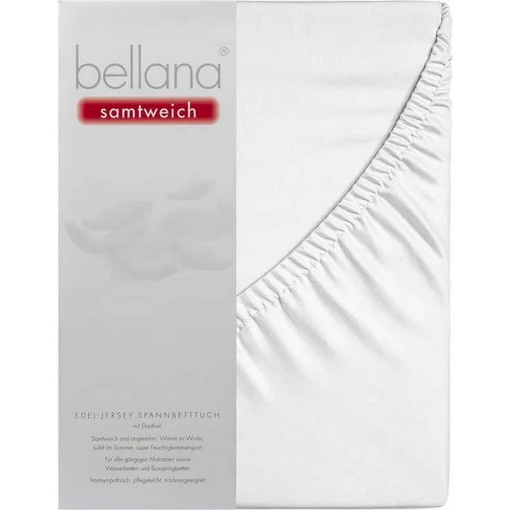 bellana Spannbettlaken Bellana samtweich, Jersey, Gummizug: rundum, (1 Stück), Perfekte Passform dank Elasthan