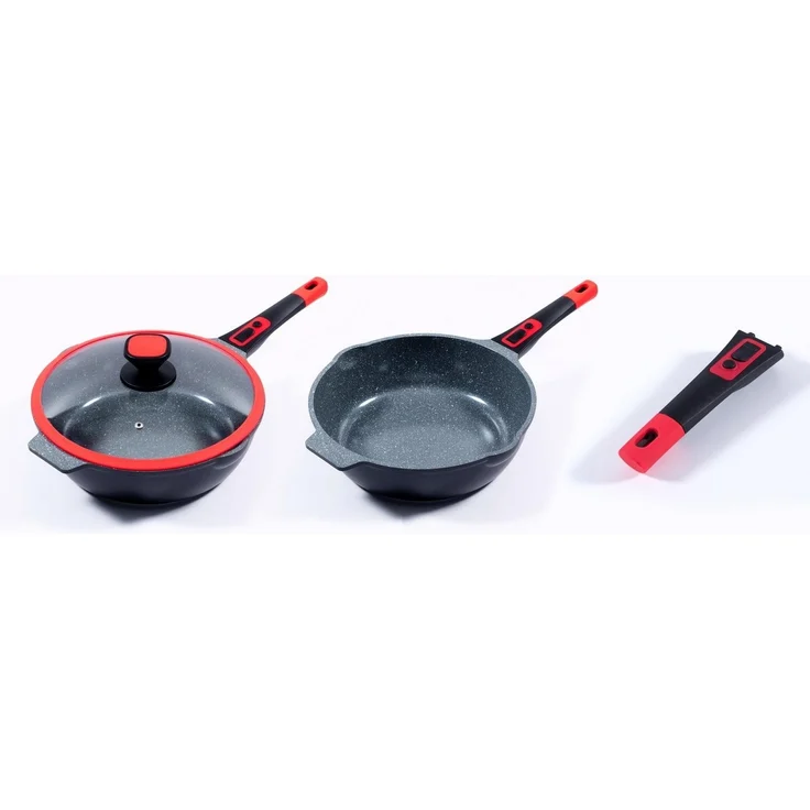 KING Bratpfanne Click-Grip, Aluminiumguss (1-tlg), abnehmbarer Griff, Induktion, Ø 32 cm – Bild 3