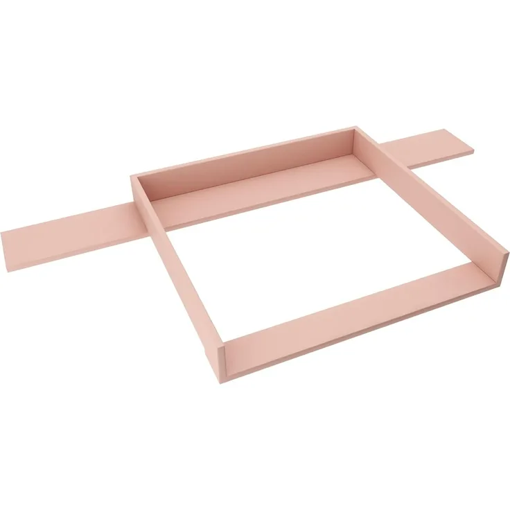 REGALIK Wickelaufsatz für Hemnes Kommode mit 8 Schubladen IKEA 78x80 cm - Abnehmbar Wickeltischaufsatz für Kommode in Rose - Abgeschlossen mit ABS Material 1mm